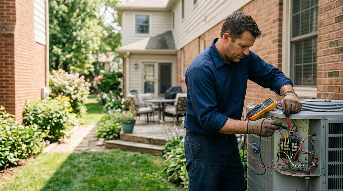HVAC technician working near Belmont, NH